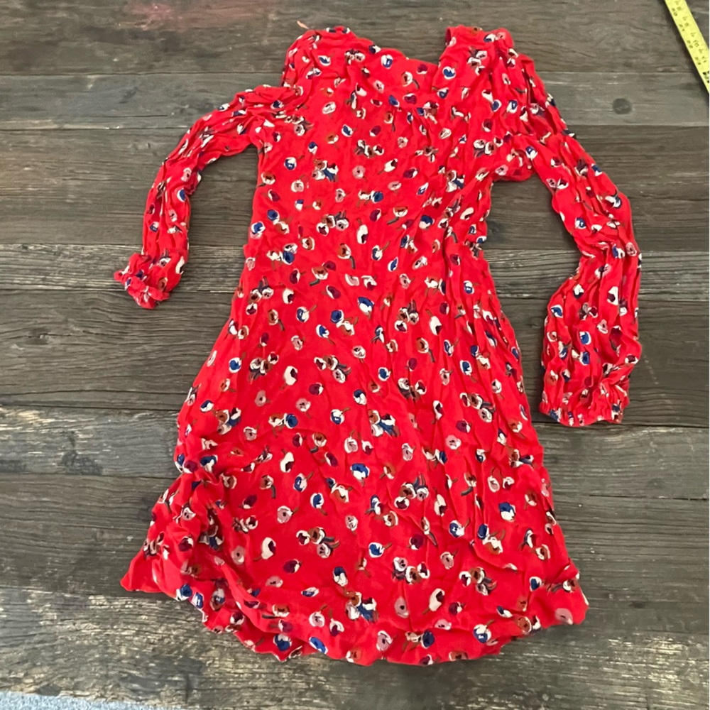 ANTHROPOLOGIE Women's Maeve Petunia Wrap Mini Dress Size 2 - Picture 7 of 10